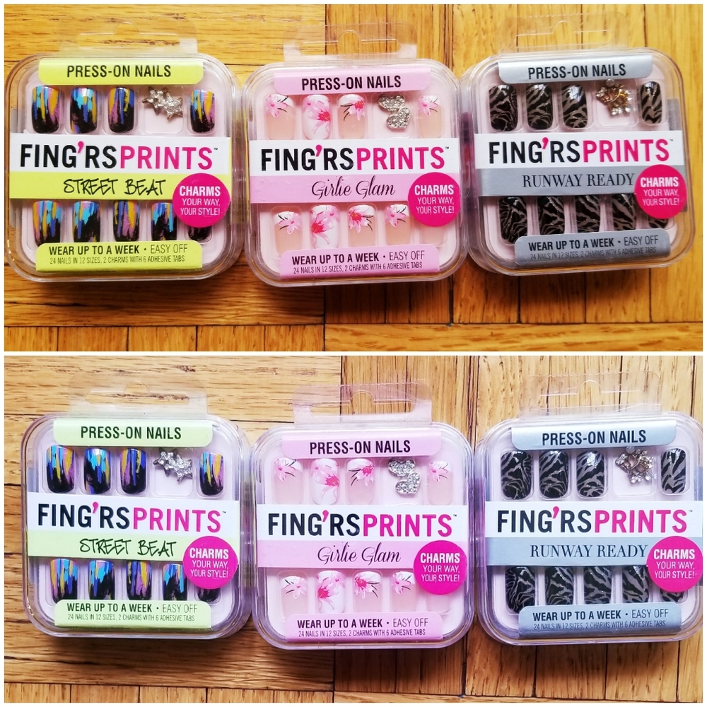 Fing'rs Prints  Press-on Nails 3 packs